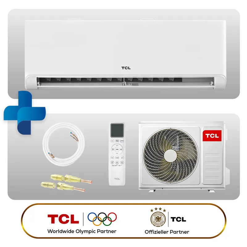 TCL Split Klimaanlage R32 A++ 9000 BTU (2,6 kW) mit 5m Leitung, TCL BreezeIN Quick Connect | Quick Connect, WLAN, Inverter, ohne Vakuumpumpe – Produktbild 2 von 8