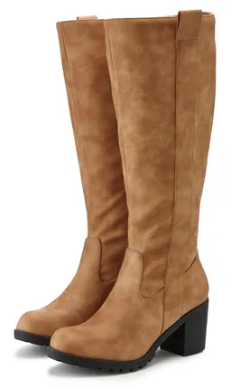 Lascana Weitschaftstiefel camelfarben – Produktbild 1 von 1