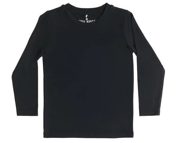 True North True North Kinder Langarmshirt, Schwarz, – Produktbild 1 von 3