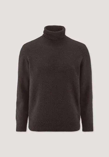 hessnatur hessnatur Rollkragen-Pullover Regular aus Bio-Merinowolle und Bio-Baumwolle, Kakao braun, – Produktbild 3 von 3