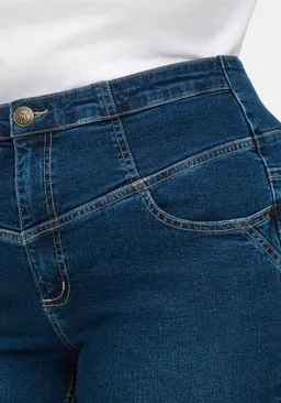 sheego Bootcut-Jeans dark blue denim – Produktbild 1 von 1