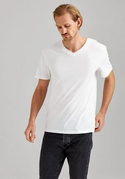 THOKKTHOKK ThokkThokk Herren V-Neck T-Shirt aus Biobaumwolle, Black (schwarz), – Produktbild 5 von 7