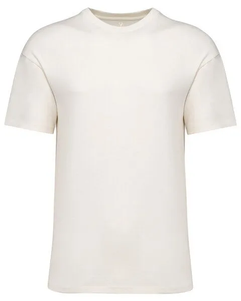 YTWOO YTWOO Unisex-T-Shirt mit hängenden Schultern aus 100% Bio-Baumwolle, Elfenbein, – Produktbild 1 von 3