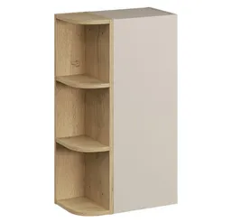 Lomadox Hängeschrank DURANGO-56 45 cm breit in Eiche und kaschmit, 1 Tür, 3 Fächer – Produktbild 1 von 1