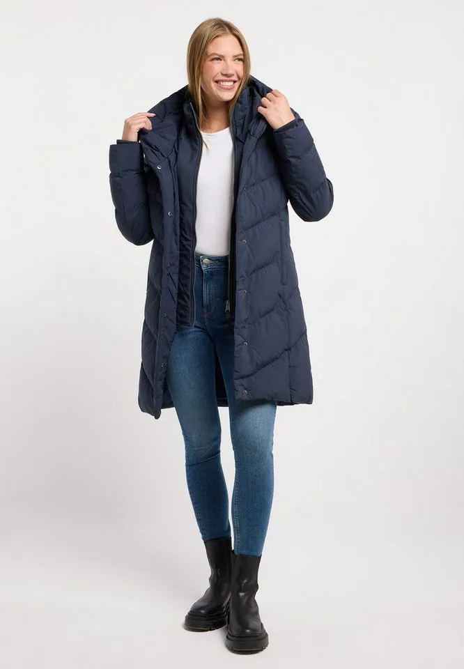 ragwear ragwear Steppmantel NATALKA verdeckter Reißverschluss, Blau, – Produktbild 5 von 5