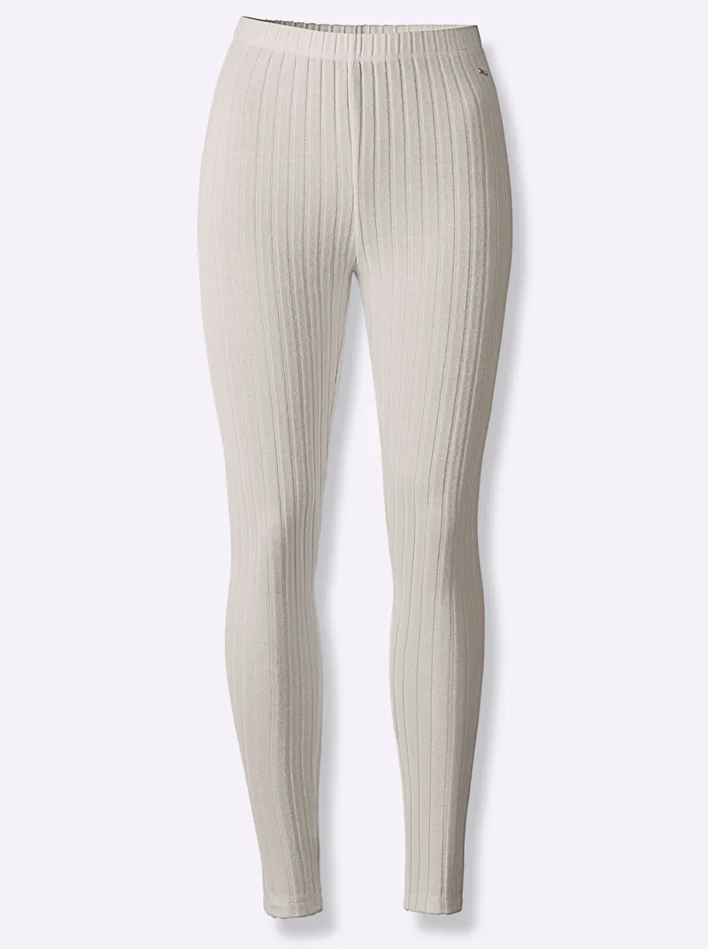 feel good Leggings ecru, Ecru, – Produktbild 1 von 2