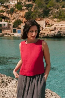 AmourLinen AmourLinen Klassisches ärmelloses Leinentop Lucia – Produktbild 1 von 1