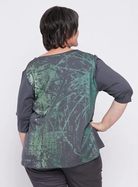Peaces.bio - handbedruckte Biomode Peaces.bio - handbedruckte Biomode Wasserfallshirt Wasserzauber – Produktbild 2 von 4
