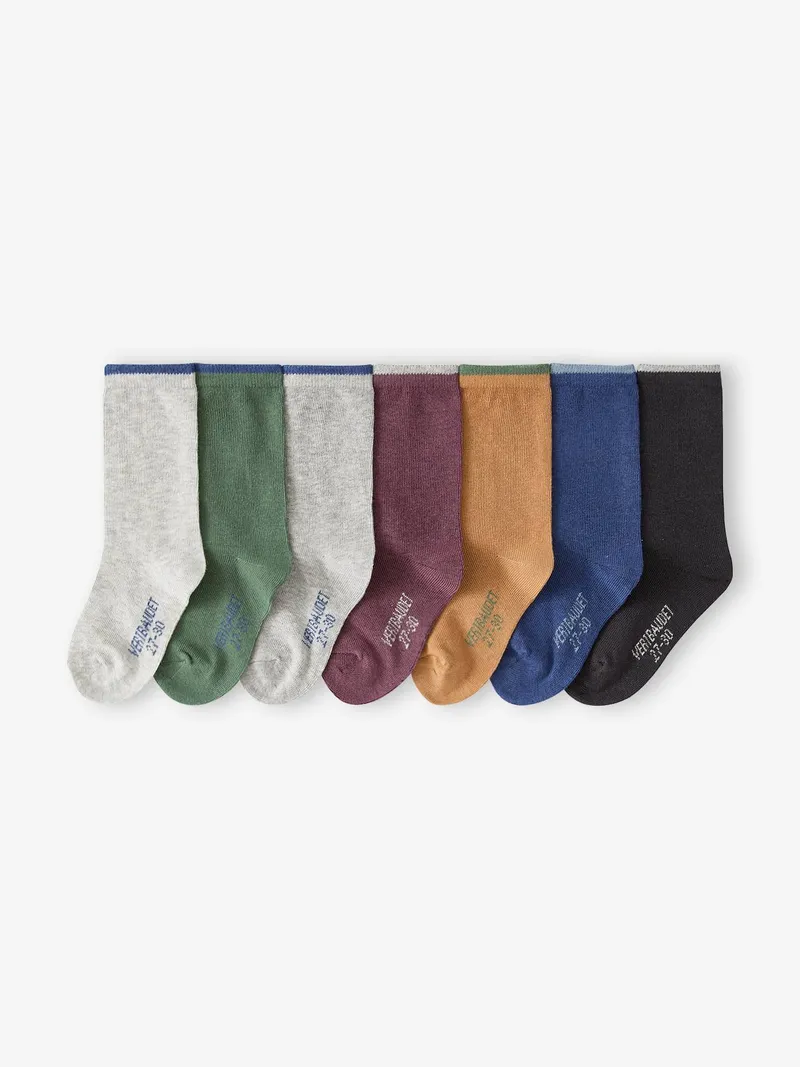 Vertbaudet 7er-Pack Kinder Socken, Beige, – Produktbild 1 von 2