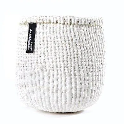 Mifuko Mifuko KIONDO Körbe XS - Sisal/Papier Aufbewahrungs- & Pflanzkorb, Weiß, – Produktbild 2 von 4