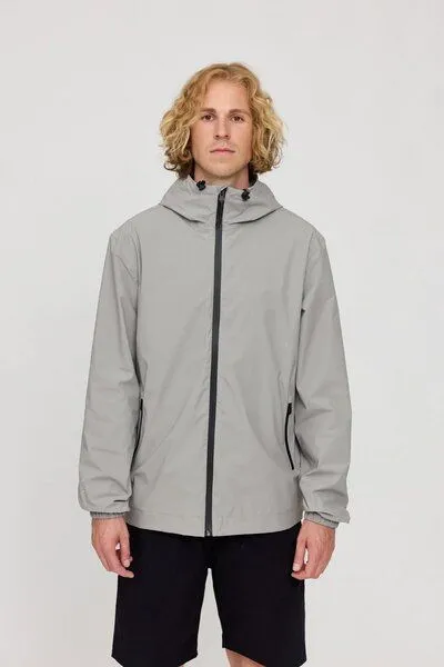 Mazine Mazine Technical Rain Übergangsjacke - aus recyceltem Polyester, Elephant (grau), – Produktbild 1 von 4