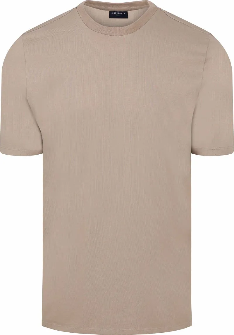 Suitable Suitable Respect T-shirt Tim Taupe - Größe 3XL, Taupe, – Produktbild 1 von 5