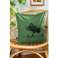 Hirschkind Hirschkind Bio-Kissenbezug 'Apfelbaum' grün mit schwarzem Druck 40*40 cm – Produktbild 1 von 1