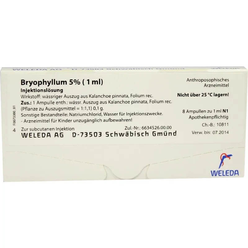 Weleda WELEDA BRYOPHYLLUM 5% 1 ml Injektionslösung 8X1 ml Injektionslösung – Produktbild 1 von 1