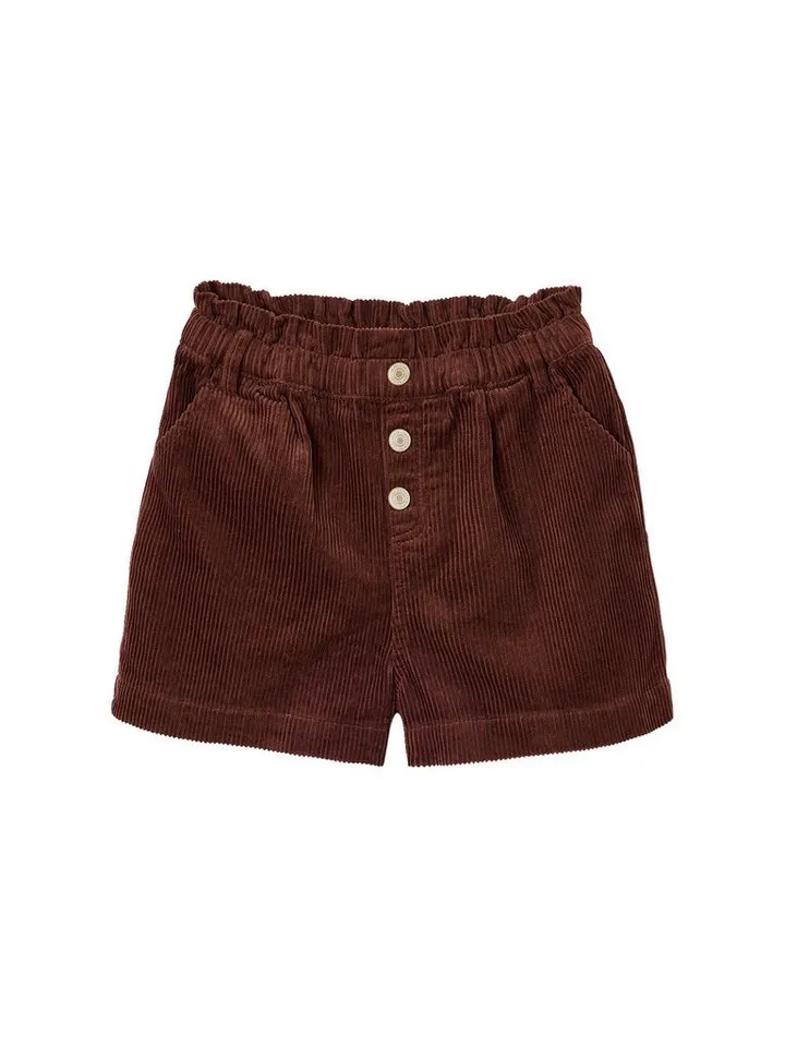 Vertbaudet Vertbaudet Shorts Mädchen Paperbag-Shorts aus Cord, Braun, – Produktbild 1 von 5