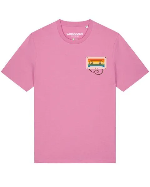 watapparel watapparel T-Shirt Unisex Rainbow Cassette, Bubble pink, – Produktbild 1 von 3