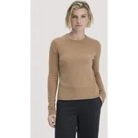 hessnatur hessnatur Strick Pullover Regular BETTER RECYCLING aus reinem Kaschmir, Dunkles camel, – Produktbild 1 von 1