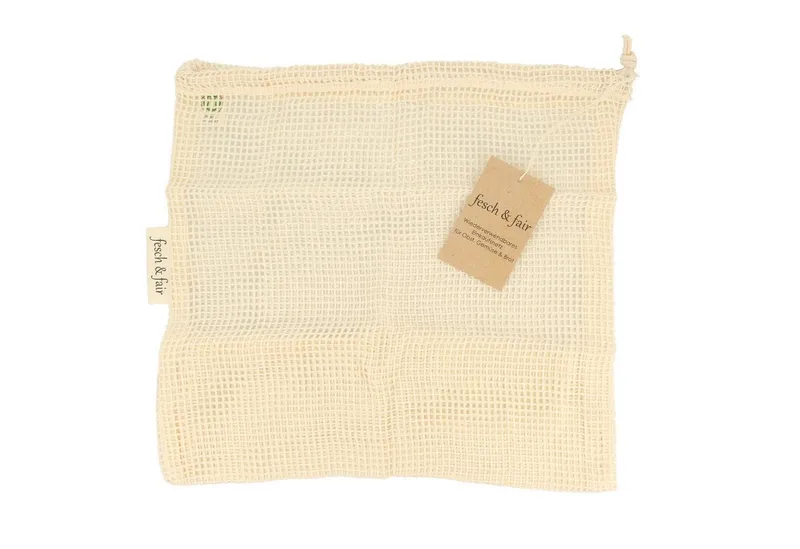 fesch & fair fesch & fair Einkaufsbeutel Obstbeutel Gemüsenetz Biobaumwolle 30x40 – Produktbild 4 von 5