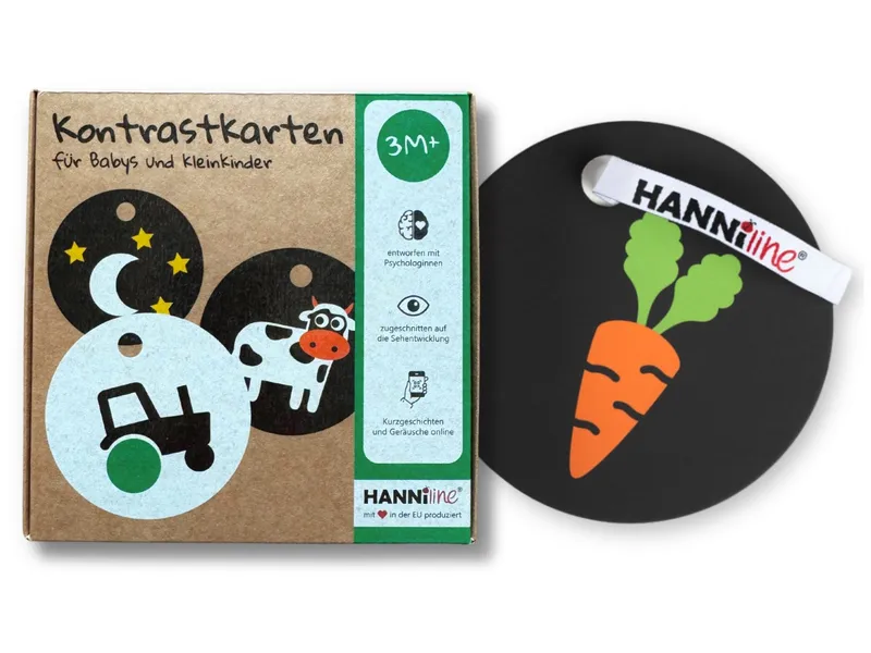Hanniline Kontrastkarten ab dem 3. Lebensmonat 20 Motive Maße 15 x 15 x 2 cm, Mehrfarbig, – Produktbild 1 von 2