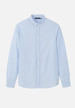 recolution Recolution Herren vegan Hemd Yew Stripes Blau – Produktbild 1 von 1