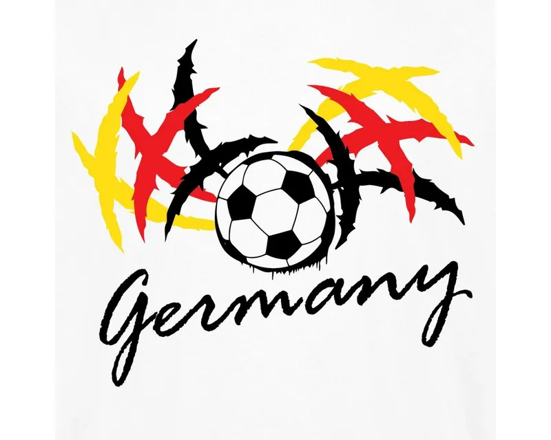 Spreadshirt T-Shirt Germany Fußball Fanlook Trikot Männer Kontrast T-Shirt (1-tlg) Normaler Schnitt für optimale Passform, Schwarz|weiß, – Produktbild 2 von 5