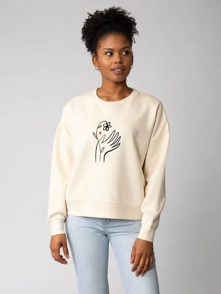 watapparel watapparel Sweatshirt Frauen Self Love, Natural raw, – Produktbild 2 von 2