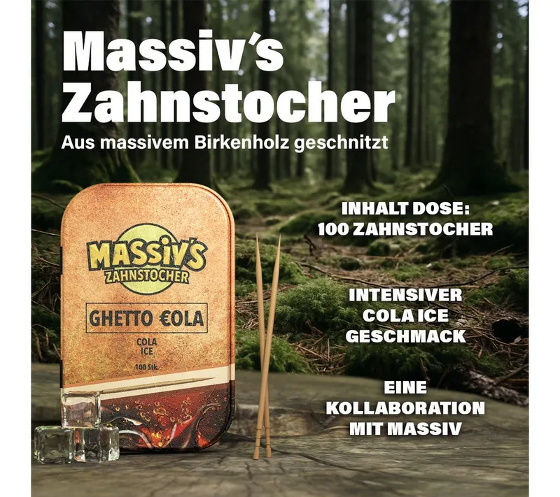 Wunder Zahnstocher Mundpflegecenter Massiv's Zahnstocher - Zahnstocher mit Geschmack – GHETTO COLA, Zahnstocher mit Geschmack, Zahnstocher mit Geschmack, Zahnstocher mit Geschmack – Produktbild 2 von 5