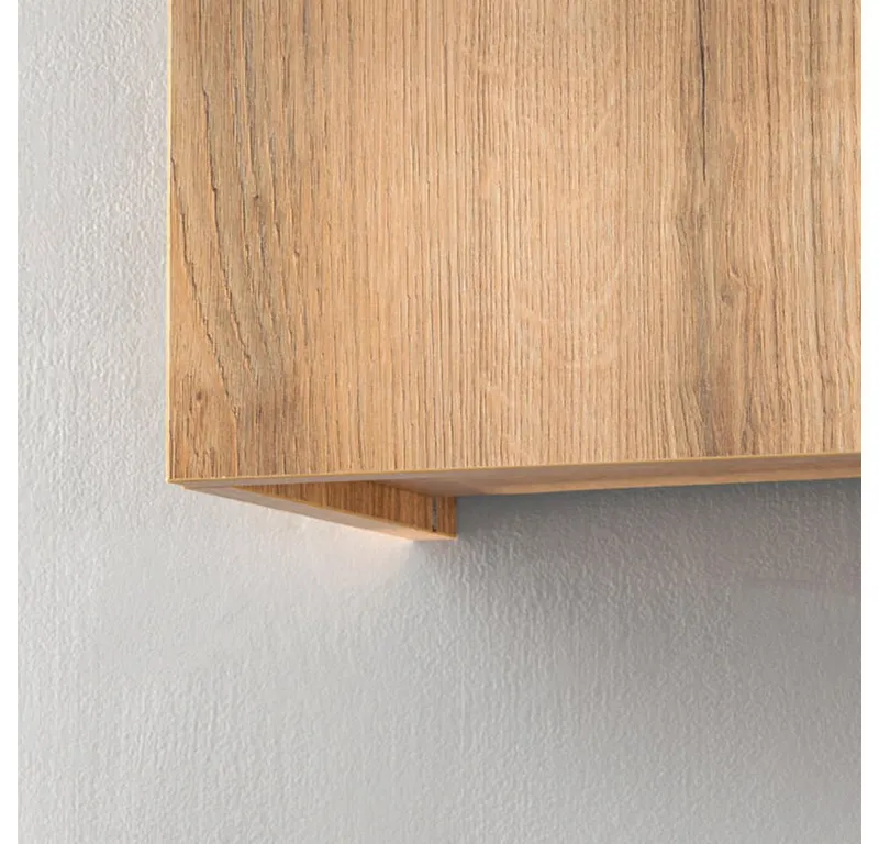Lomadox Hängeschrank NEWPORT-56-OAK 30cm, in Eiche, Metallgriffe, Braun, – Produktbild 3 von 3