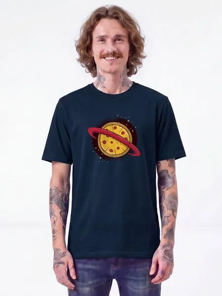 watapparel watapparel T-Shirt Unisex Pizza Planet, French navy, – Produktbild 2 von 2