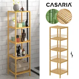 Casaria® Standregal Bambus 140x33x33cm – Produktbild 1 von 1