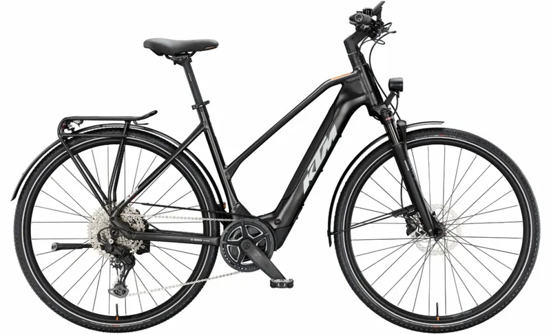 KTM KTM POWER SPORT SX - 28 Zoll 400Wh 11K Trapez - diamond black matt, Orange,weiss, – Produktbild 1 von 1