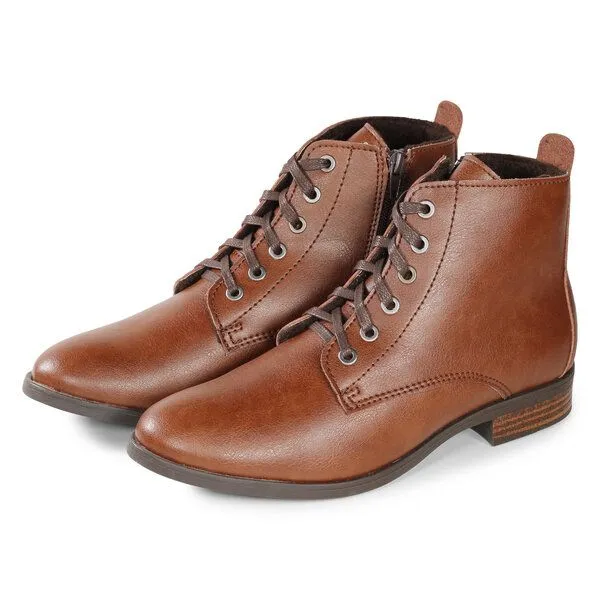 Fairticken Fairticken Vegane Stiefelette TOMAR mit Fütterung, Braun, – Produktbild 1 von 4