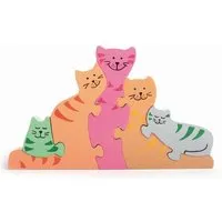 El Puente El Puente Puzzle "Katzenfamilie" | Fair Trade & Handmade aus Sri Lanka – Produktbild 1 von 1