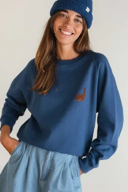 TWOTHIRDS TWOTHIRDS Damen vegan Sweatshirt Leskov Altblau – Produktbild 1 von 1