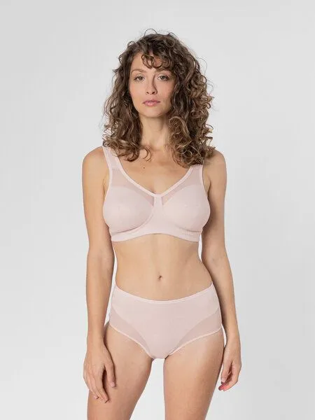 erlich textil erlich textil Anni bügelloser Mesh BH aus Bio-Baumwolle, made in Europe, Mauve, – Produktbild 3 von 8