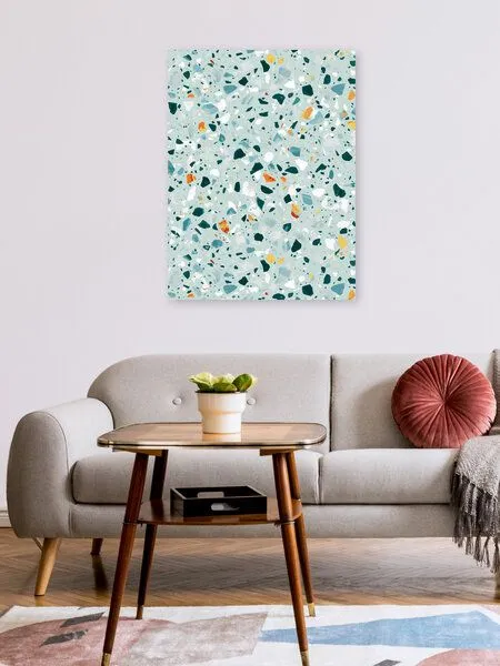 Photocircle Photocircle Poster / Leinwandbild - Mint Terrazzo – Produktbild 2 von 4