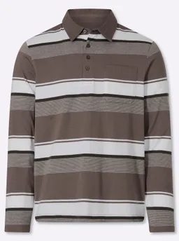 marco donati Langarmshirt dunkeltaupe-gestreift – Produktbild 1 von 1