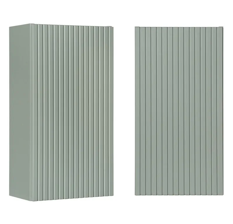 Lomadox Hängeschrank NEWPORT-56-GREEN Wandschrank Badschrank, Schilfgrün, gerillte Front, ca. 30/57/19cm, Grün, – Produktbild 3 von 4