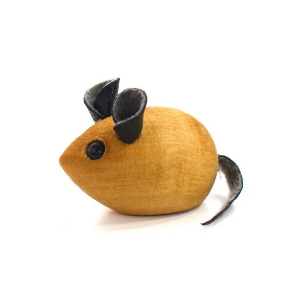 Mitienda Shop Mitienda Shop Mäusespiel für Katzen Holzmaus – Produktbild 2 von 3