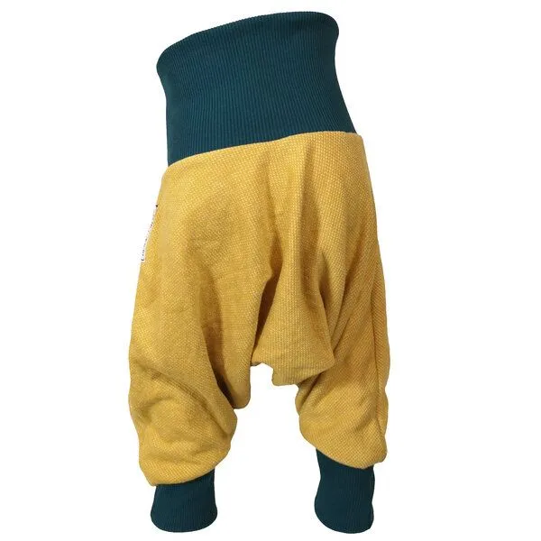 liebewicht liebewicht Yogahose Pumphose Bio Sweat verschiedene Farben nach Wahl, Gelb meliert/grün, – Produktbild 2 von 4