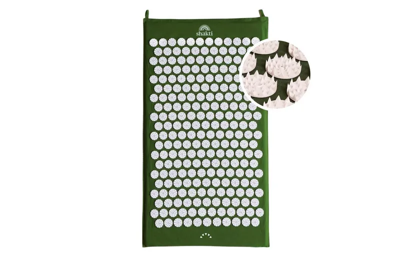 Shakti Mat Akupressurmatte Entspannung durch Akupressur - Faire Produktion, Bio-Baumwolle (Mit Matte), Ethische Handarbeit, GOTS-zertifizierte Bio-Baumwolle, Grün, – Produktbild 1 von 4