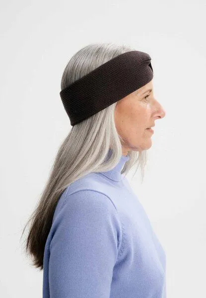 MELA Stirnband MEENA | von MELA | Fairtrade & GOTS zertifiziert, Dunkelbraun, – Produktbild 2 von 4
