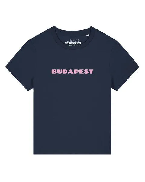 watapparel watapparel T-Shirt Frauen Budapest Flora, French navy, – Produktbild 1 von 3