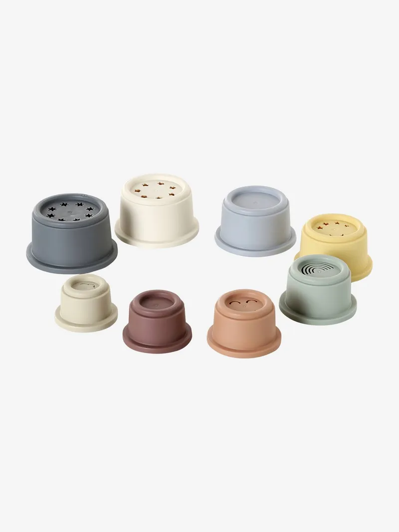 Vertbaudet Stapelbecher-Set für die Badewanne, Mehrfarbig, – Produktbild 3 von 4