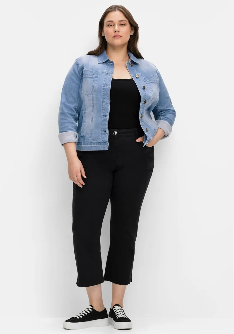 sheego Jeansjacke, Light blue-denim, – Produktbild 2 von 2