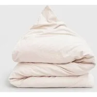 erlich textil erlich textil Cotton Linen Select Bettdeckenbezug aus Bio-Baumwolle, Leinen Mix, made in Europe, Perlmutt, – Produktbild 1 von 3