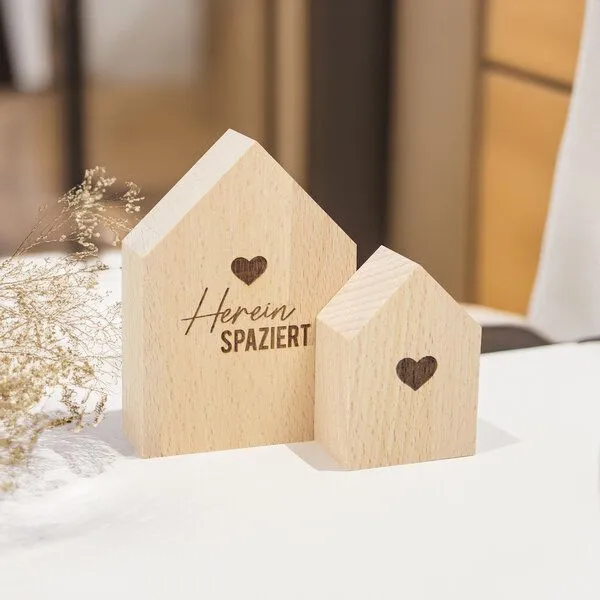 Bow & Hummingbird Bow & Hummingbird Kleines Deko-Holzhäuschen Herz – Produktbild 3 von 4