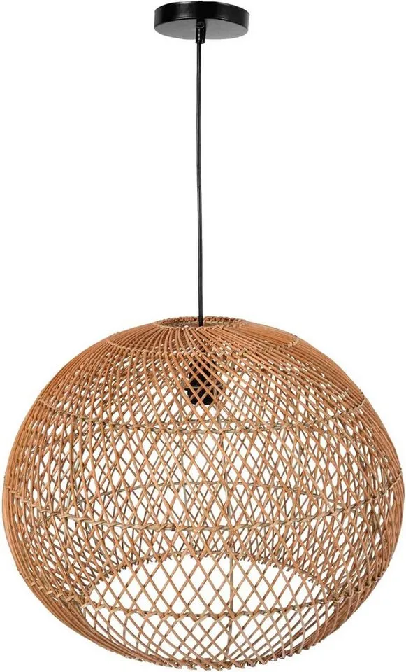 VIVANNO Hängeleuchte Bambus SELENE Rund - Natur Geflochten, ohne Leuchtmittel, 55x45 cm, Beige, – Produktbild 1 von 1