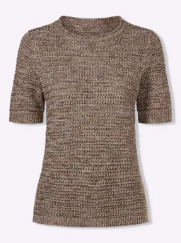 Witt Baumwollpullover taupe-schoko-gemustert – Produktbild 1 von 1
