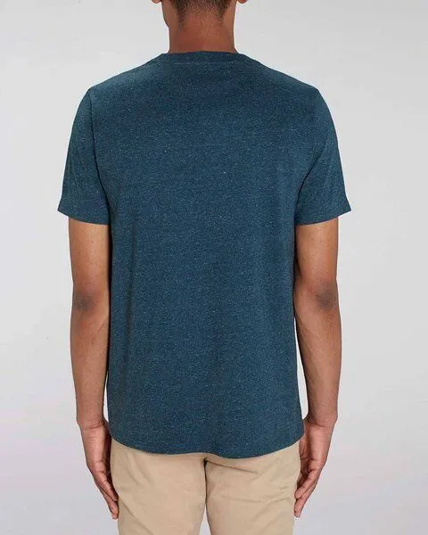 YTWOO YTWOO Herren schweres Bio T-Shirt. Männer Premium Basic Shirt. Heavy Cotton, Dark heather demin, – Produktbild 3 von 4